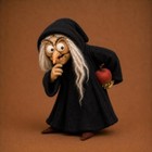 Needle Felted Witch Figurine  Handmade Wool Halloween Decor  Witch Lover Gift