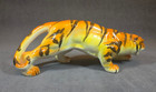 Vintage Mcm Snarling Ceramic Tiger Statue  Made In Japan