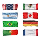 10pcs World Cup Flag Headband Usa Mexico Argentina Brazil Football Fan Hair Band