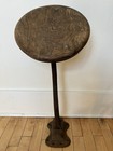Antique Industrial Swing Stool Seat Trolley Phone Diner Bar Rr Cast Iron Wood