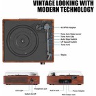Vintage Record Player With Bluetooth  3-speed Turntable  2 Built-in Speakers