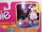 New 80s Barbie Tea Cart Doll Hostess Set  7348 Mattel Dollhouse Food Dishes 1988