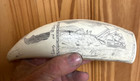 New    Scrimshaw Whale Tooth Resin Replica  a Sailor s Prayer  Liberty And Unity