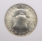 1948  d  Franklin Half Dollar 50c Ngc Ms64 Fbl  001  full Bell Lines  Unc Ecc c