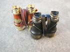 Vintage Brass   Leather Binocular Set   Maritime Binocular Set Of 2