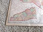 North Carolina Original Antique State Map From Rand Mcnally 1899 Atlas 28 X 21 5