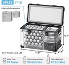Apl35 Dual Zone Portable Fridge Freezer 37 Quart 12v Car Refrigerator Dc ac