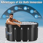 Upgrade 129 Gal Xl Large Oval Ice Bath Tub For Athletes  Collapsible Cold Plunge