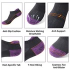 Running Ankle Socks For Women Athletic Cotton Cushioned 5-6 8-10 Black 6 Pairs