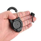 Heavy Duty Retractable Carabiner Car Key Chain Reel Holder Steel Cord Keychain 