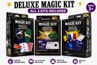 Deluxe Magic Kit Set Of 3 - Over 50 Tricks - Beginner Magician Kids Party Gift