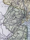 Original 1896 Detailed Railroad Map New York New Jersey All Train Routes 