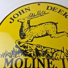 Vintage John Deere Porcelain Farm Sign - Tractor Gas Pump Motor Oil Sign