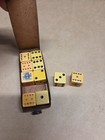 Set Of 10 Poker Dice Vintage Bakelite Leather Travel Case