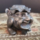 Antique 19th C  Victorian Devil Imp Troll Goblin Creature Metal Inkwell Figural