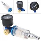 1 4   Air Compressor Filter Oil Water Separator Trap Tools With  Regulator Gauge