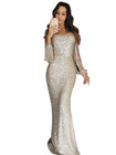 Women s Elegant Sequined Maxi Dress Long Sleeve Formal Party Evening Dress Gown