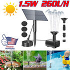 Solar Power Fountain Submersible Floating Water Pump Bird Bath Pond Garden Pool