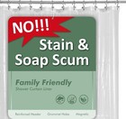 Clear Shower Curtain Liner 72 x72  Peva Waterproof With Magnets   Grommets
