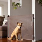 Perma Child Safety 71 In  Wide X 33 In  Tall Brown Retractable Baby Gate