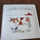 Vtg Porcelain On Steel Sign Dairy Farm By Anne Tavoletti Very Good 14 