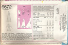 Simplicity 6672 Misses  Size 18 Dress In Two Lengths Sewing Pattern   1974