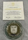 1973 Panama 20 Balboas Simon Bolivar 3 854 Oz  925 Sterling Silver Coin With Coa