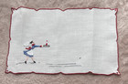 Vintage Cocktail Napkins Madeira Embroidered Linen As Is Repurpose Set 5