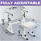 Z-style Heavy-duty Piano Stand   Bench - Adjustable For 54-88 Key Piano  white 