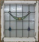 Swag Old English Leaded Stained Glass Window 20 5  X 22 5 