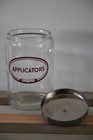 Vintage A s  Aloe Co 8  Glass Apothecary Medical Supply Jar    applicators 