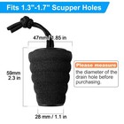 Ganfindx Kayak Scupper Plugs Kit  Universal Kayak Drain Plugs Black-6 Pack