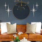 4 Pcs Metal Star Art Wall Sculpture 8 Pointed Star Burst Wall Decor Mid Century 