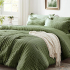 Queen Comforter Set 7 Piece  Green Bed In A Bag Queen Bedding Sets