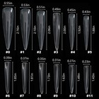 600pcs Xxxl Clear Stiletto Nail Tips Extra Long 3xl Full Cover Fake Nails Pro   