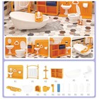 1 24 Scale Dollhouse Miniature Furniture Plastic Bathroom Set Toilet Room
