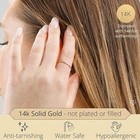 Solid 14k Gold 1mm Thin Stacking Wedding Band  rose  White  Yellow 