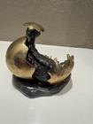 Michael Ricker Only 5500 Made Signed Pewter Figure Gold Egg Hatching Dragon