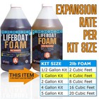 1 Gal Kit 2-part Pour Foam 2lb Density Closed Cell Liquid Expanding Polyurethane