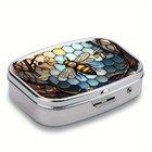 Small Metal Pill Box Travel Case Jewelry Organizer Cute Colorful Medicine Holder
