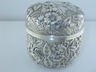 Sterling Silver Jacobi   Jenkins Tea Caddy Jar Repousse Baltimore Md