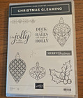 Stampin    Up  Christmas Gleaming Cling Stamps  Punches   Seasonal Paper