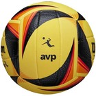 Wilson Avp Optx Official Beach Volleyball Tour Match Game Ball - Black yellow
