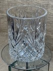 Vtg Bohemian Hand-cut Diamond Starburst Lead Crystal Ice Bucket  Czech Republic