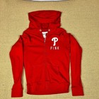 Pink Victoria s Secret 5th   Ocean Phillies Red Flag Sequin Hoodie