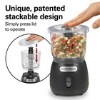 Hamilton Beach Stack   Press 3-cup Food Chopper And Mini Food Processor  350 W