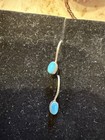 Vintage Southwestern Turquoise Earrings Marked Navajo Sterling Silver