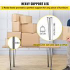 Vevor Hairpin Table Legs 18  Black Set Of 4 Desk Legs 880lbs Load Capacity  each