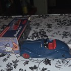Schuco Akustico 2002 Wind-up Toy Car Blue W  Key   Box 17 Years   Up