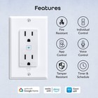 Geeni Smart Wifi In-wall Outlet 4 Pack  Works W  Alexa Google  2 4ghz  White